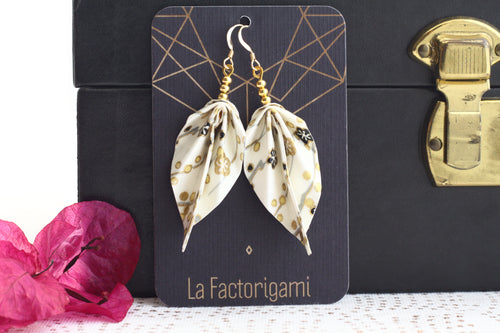 boucles d'oreilles papier japonais origami