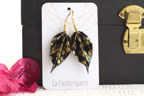 boucles d'oreilles papier japonais origami