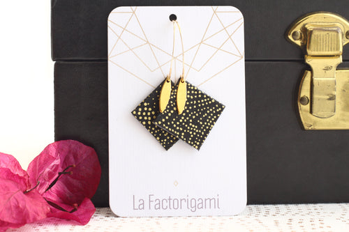 Boucles d'oreilles paper japonais origami